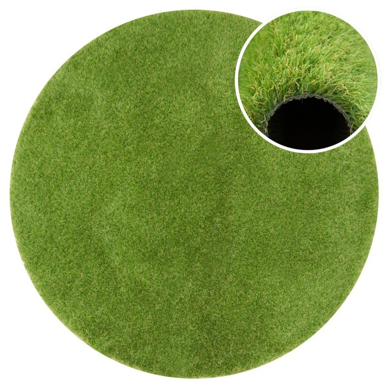Round Rug Artificial Grass Apollo Green, Artificial Grass Rugs Uk